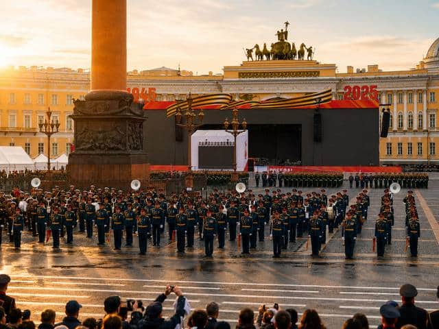 Реализованная главная сцена 9 Мая на Дворцовой площади