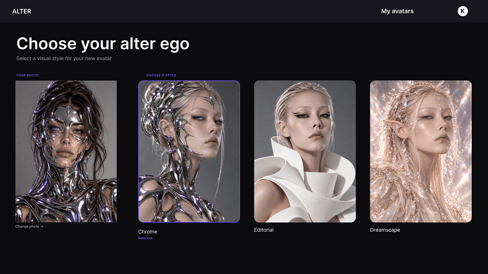 02 Choose Style — desktop-интерфейс ALTER